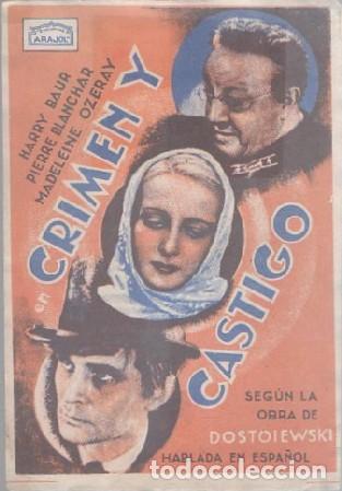 Cine: PROGRAMA DE CINE: CRIMEN Y CASTIGO PC-8955 - Foto 1