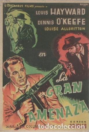 Cine: PROGRAMA DE CINE: LA GRAN AMENAZA PC-8956 - Foto 1