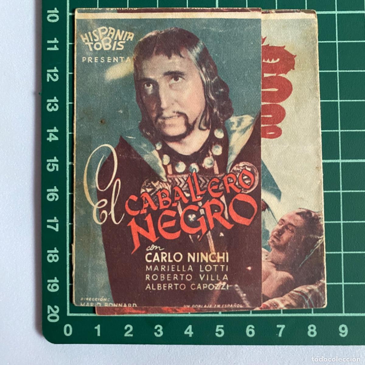 Kino: folleto de mano programa de cine pelicula El caballero negro Cinema Goya