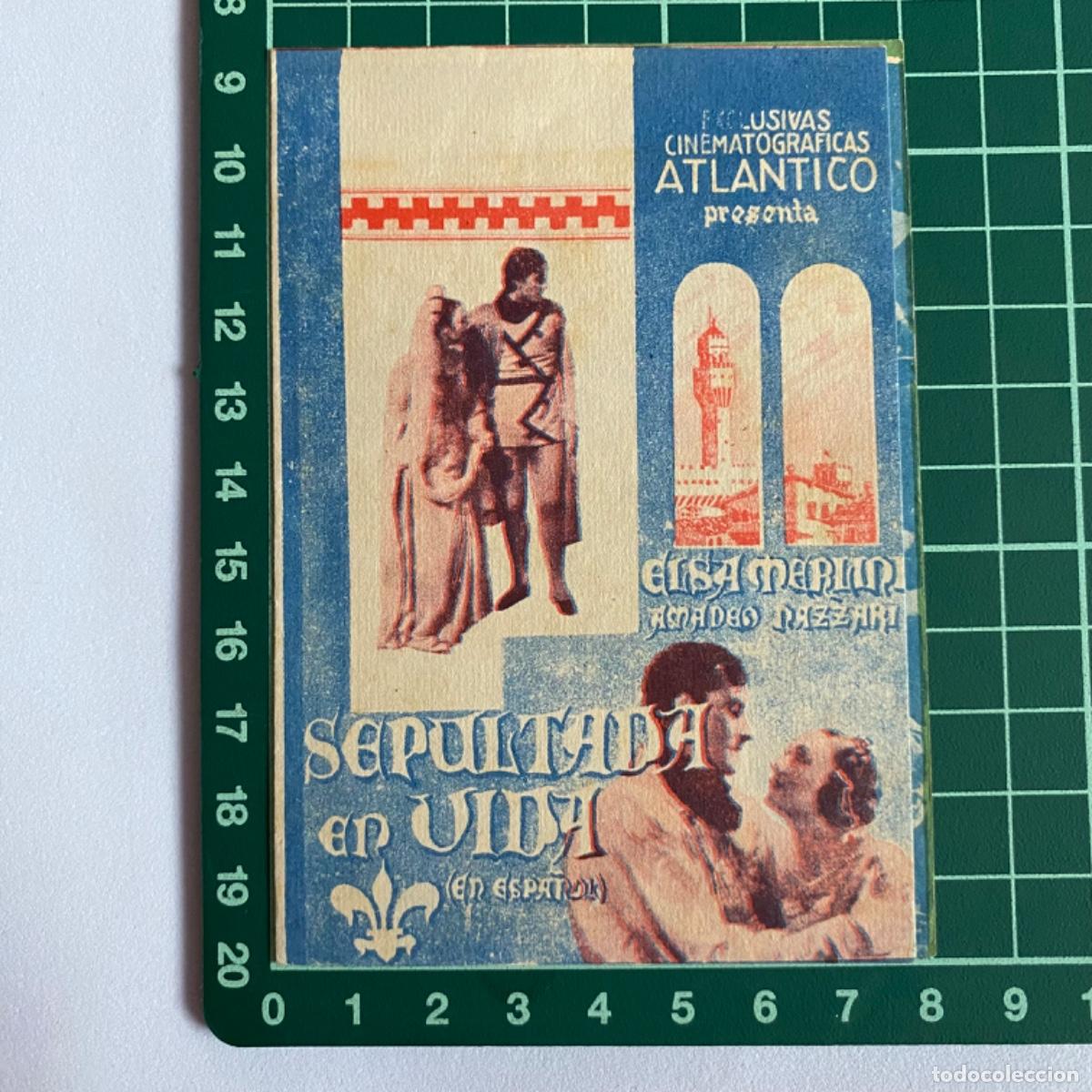 Kino: folleto de mano programa de cine pelicula Sepultada en vida 1940 Capitol cinema