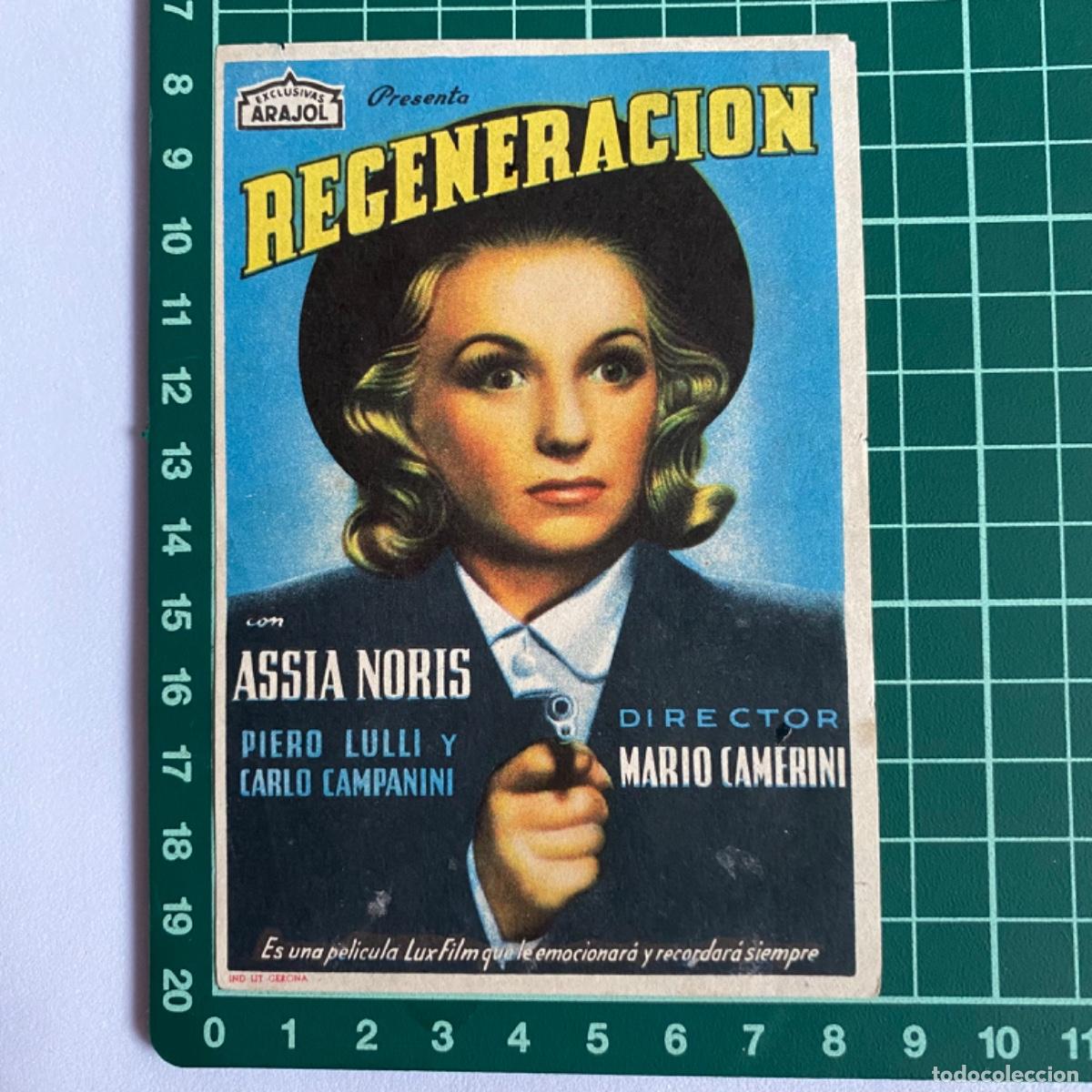 Kino: folleto de mano programa de cine pelicula Regeneracion