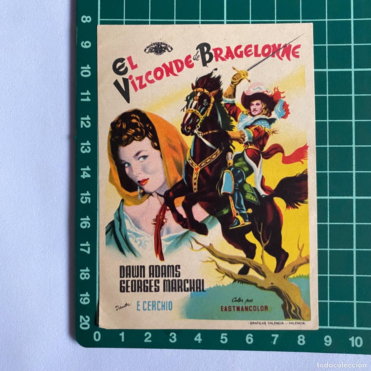 Kino: folleto de mano programa de cine pelicula El Vizconde de Bragelonne