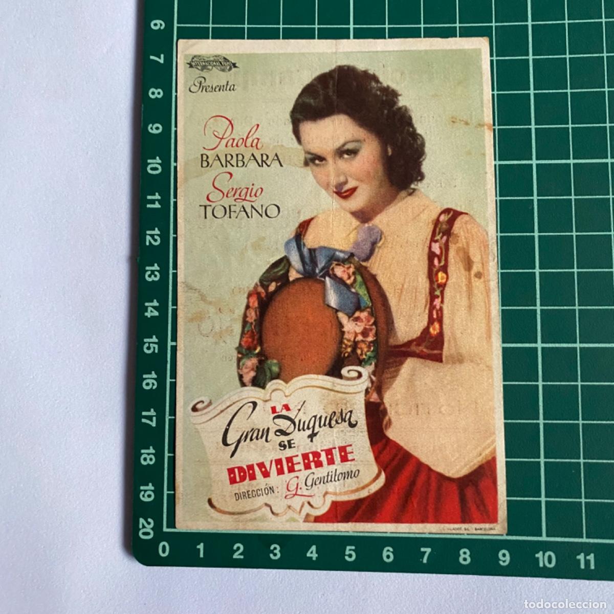 Kino: folleto de mano programa de cine pelicula La gran duquesa se divierte 1947 Principal Campos