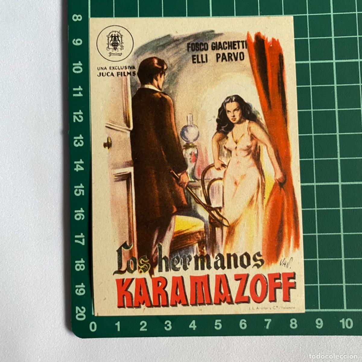 Kino: folleto de mano programa de cine pelicula Los hermanos Karamazoff