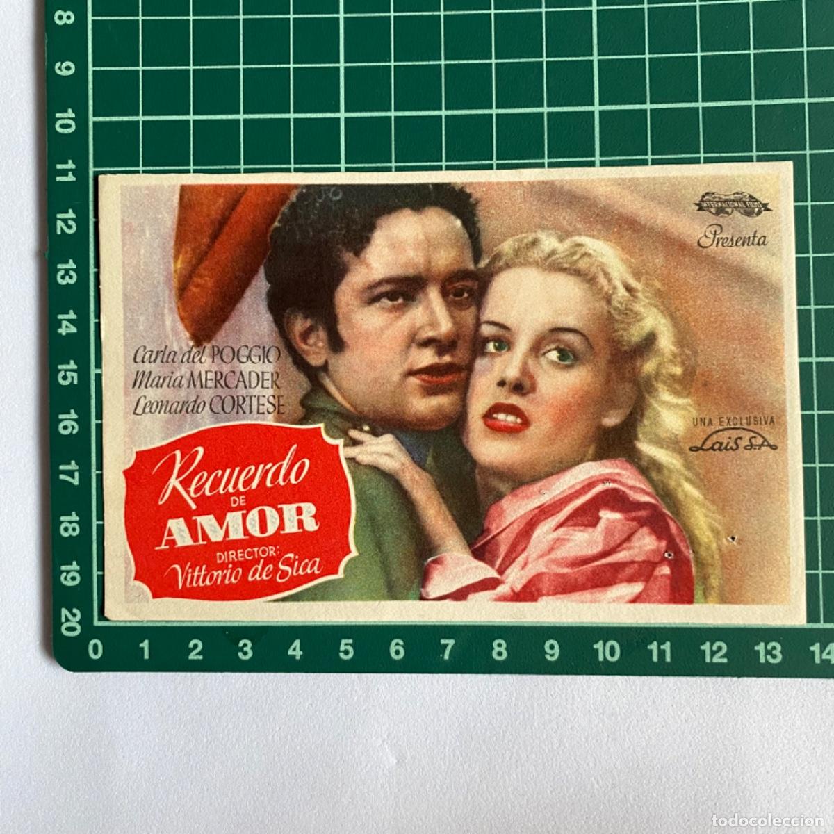 Kino: folleto de mano programa de cine pelicula Recuerdo de amor