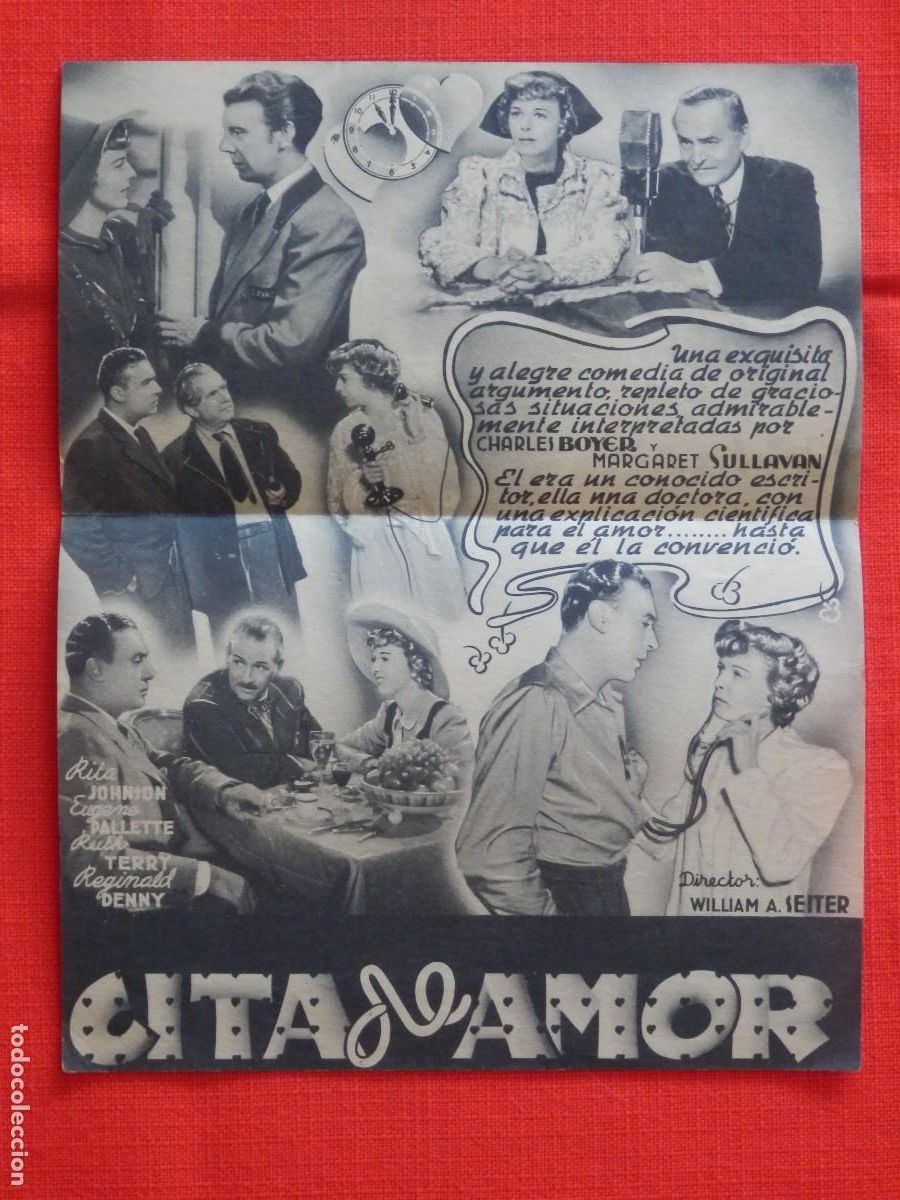 Cine: CITA DE AMOR, IMPECABLE PROGRAMA DOBLE, CHARLES BOYER, SIN PUBLICIDAD - Foto 2