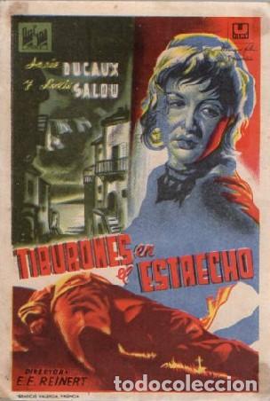 Cine: PROGRAMA DE CINE: TIBURONES EN EL ESTRECHO PC-8991 - Foto 1