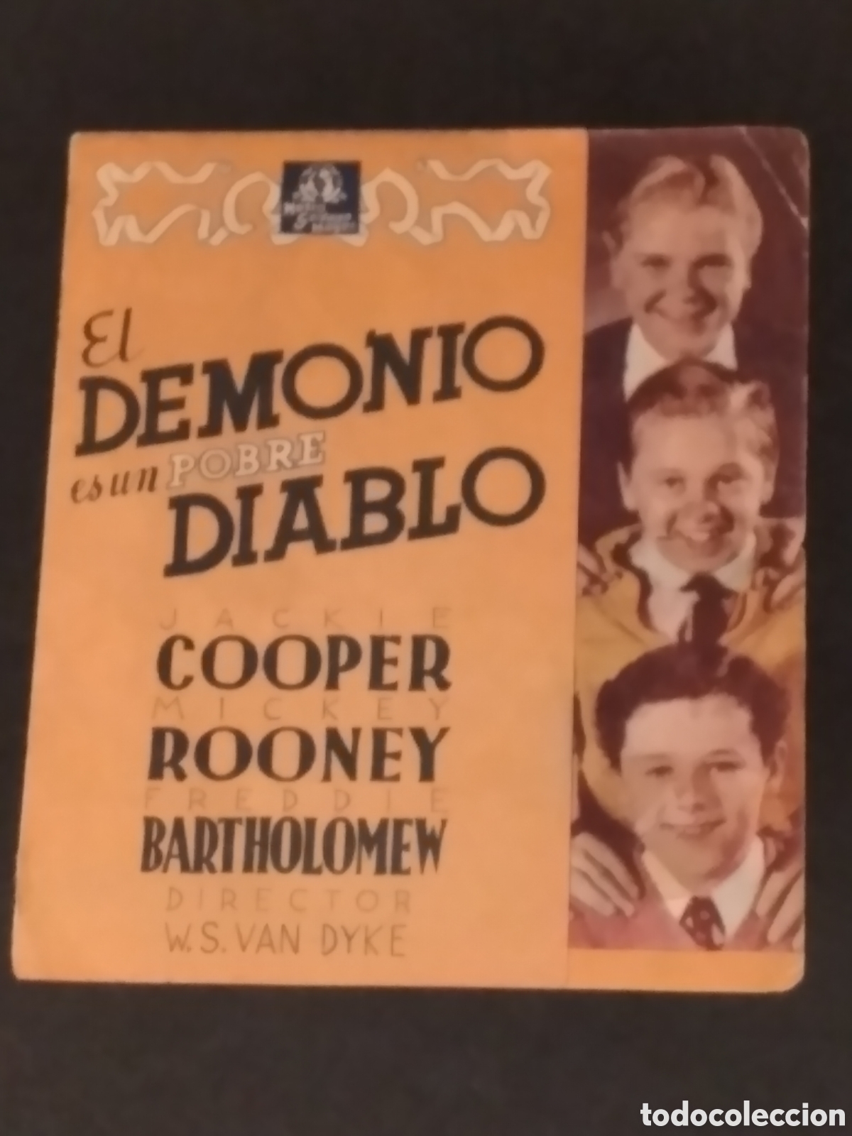 Folhetos de m&atilde;o de filmes antigos de cinema: EL DEMONIO ES UN POBRE DIABLO PROGRAMA DE MANO CON PUBLICIDAD CINE GOYA VALLECAS MADRID