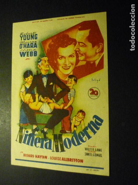 Cine: NI&Ntilde;ERA MODERNA PROGRAMA DE MANO CON PUBLICIDAD CINE TOMELLOSO CIUDAD REAL