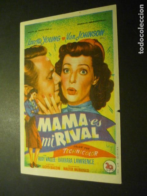 Cine: MAMA ES MI RIVAL PROGRAMA DE MANO CON PUBLICIDAD TEATRO PRINCIPAL ARANDA DE DUERO BURGOS