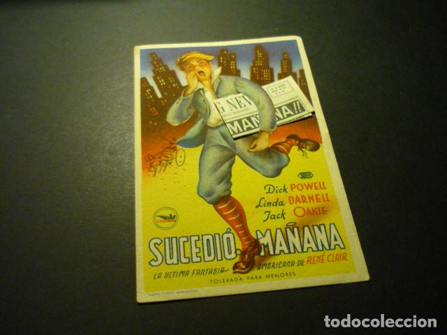 Cine: SUCEDIO MA&Ntilde;ANA PROGRAMA DE MANO