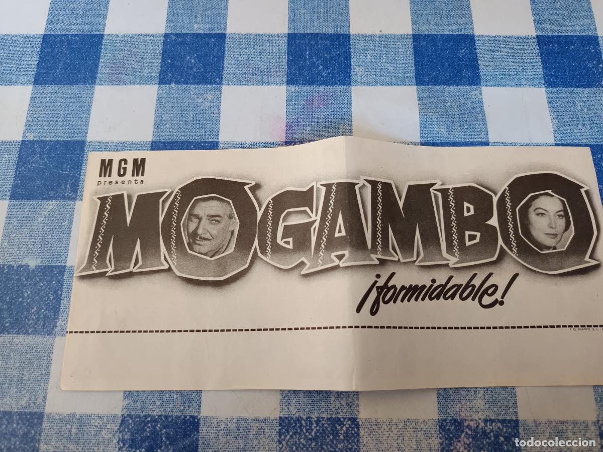 Cine: MOGAMBO, CLARK GABLE, AVA GARDNER, DOBLE MGM, 1955 EXCELENTE ESTADO SIN PUBLICIDAD