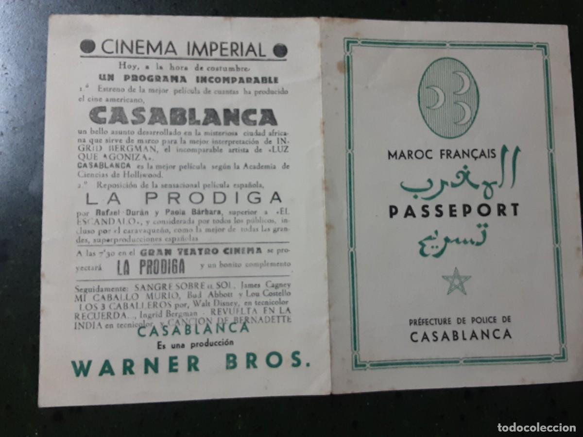 Cine: CASABLANCA, PASAPORTE PAUL HENREID. - Foto 1