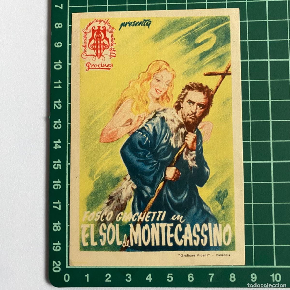 Cine: folleto de mano programa de cine pelicula El sol de Montecassino - Foto 1