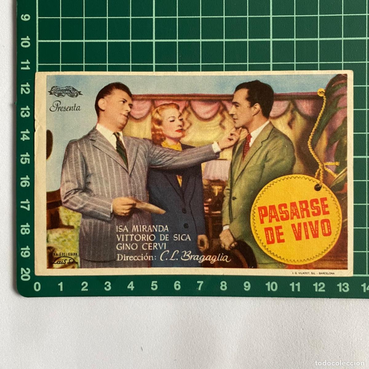 Cine: folleto de mano programa de cine pelicula Pasarse de vivo - Foto 1