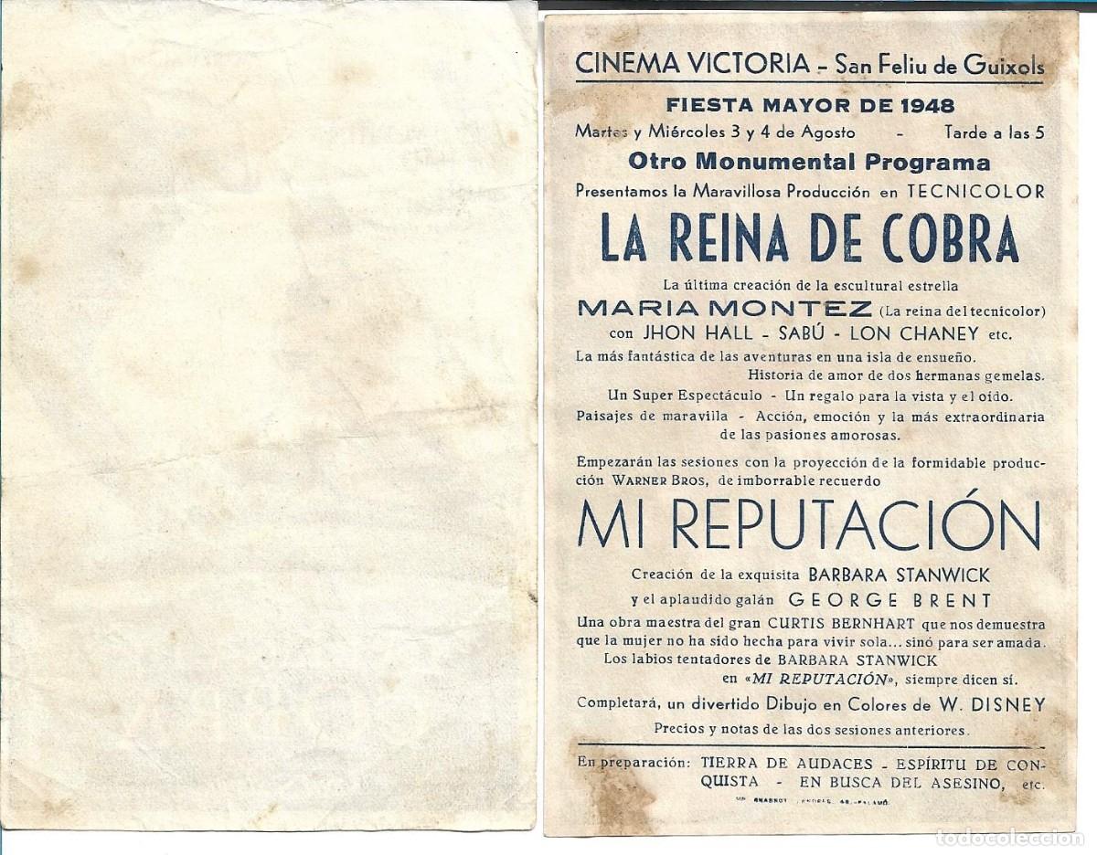 Cine: LA REINA DE COBRA - DOS PROGRAMAS DIFERENTES - Foto 2