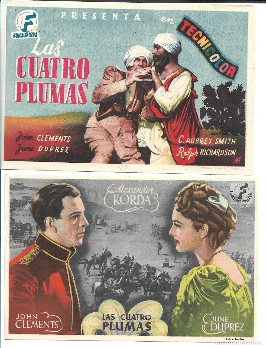 Cine: LAS CUATRO PLUMAS - DOS PROGRAMAS DIFERENTES - Foto 1