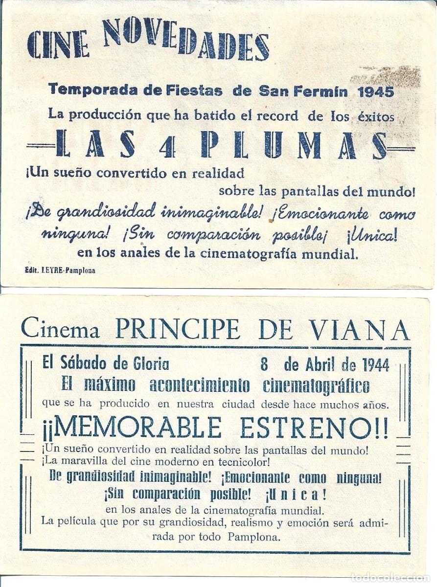 Cine: LAS CUATRO PLUMAS - DOS PROGRAMAS DIFERENTES - Foto 2