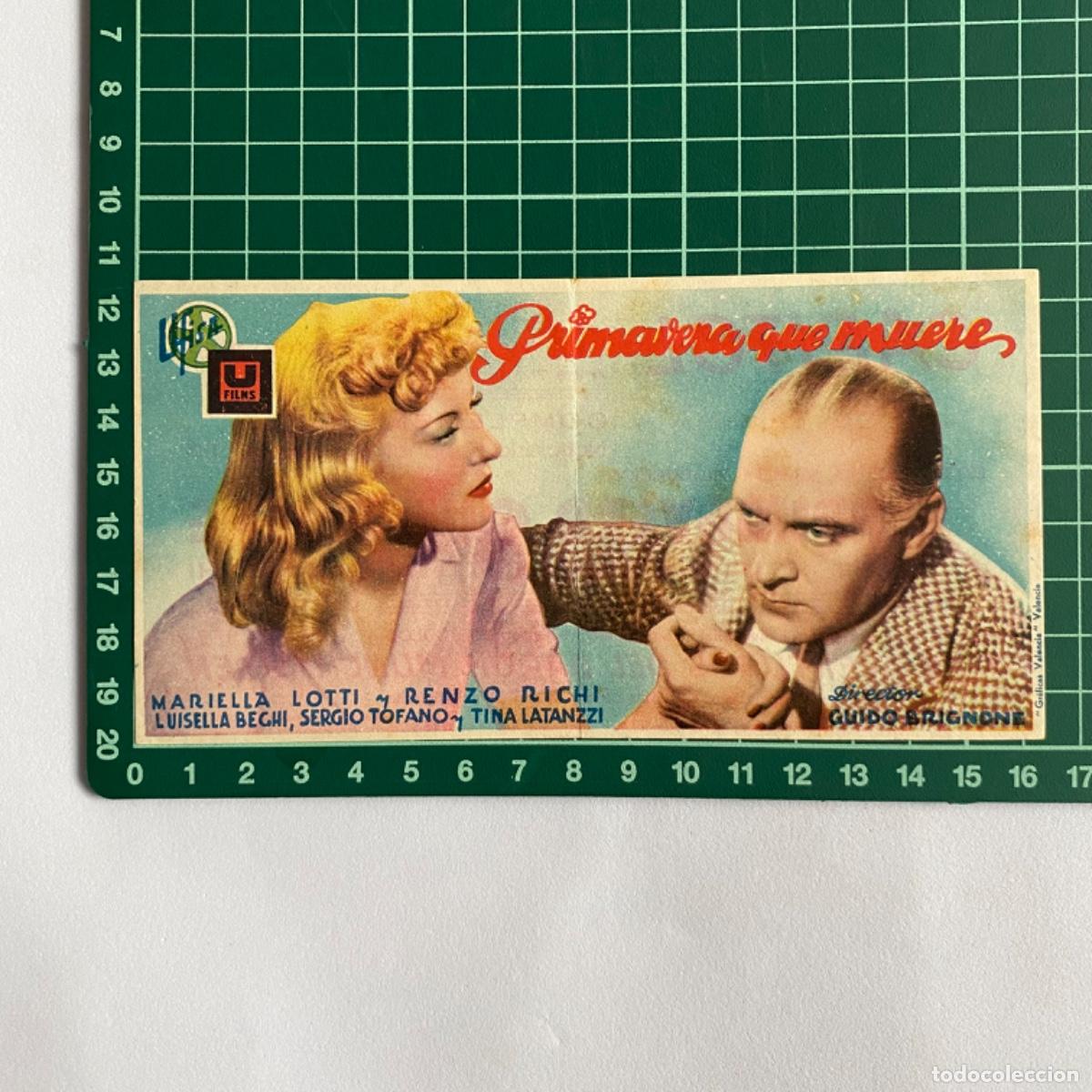  Flyers Publicitaires de films Anciens: folleto de mano programa de cine pelicula Primavera que mueve Capitol 1945