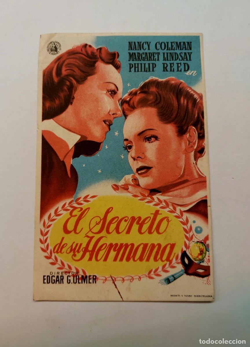  Flyers Publicitaires de films Anciens: El Secreto de su Hermana 1946 Sin publicidad
