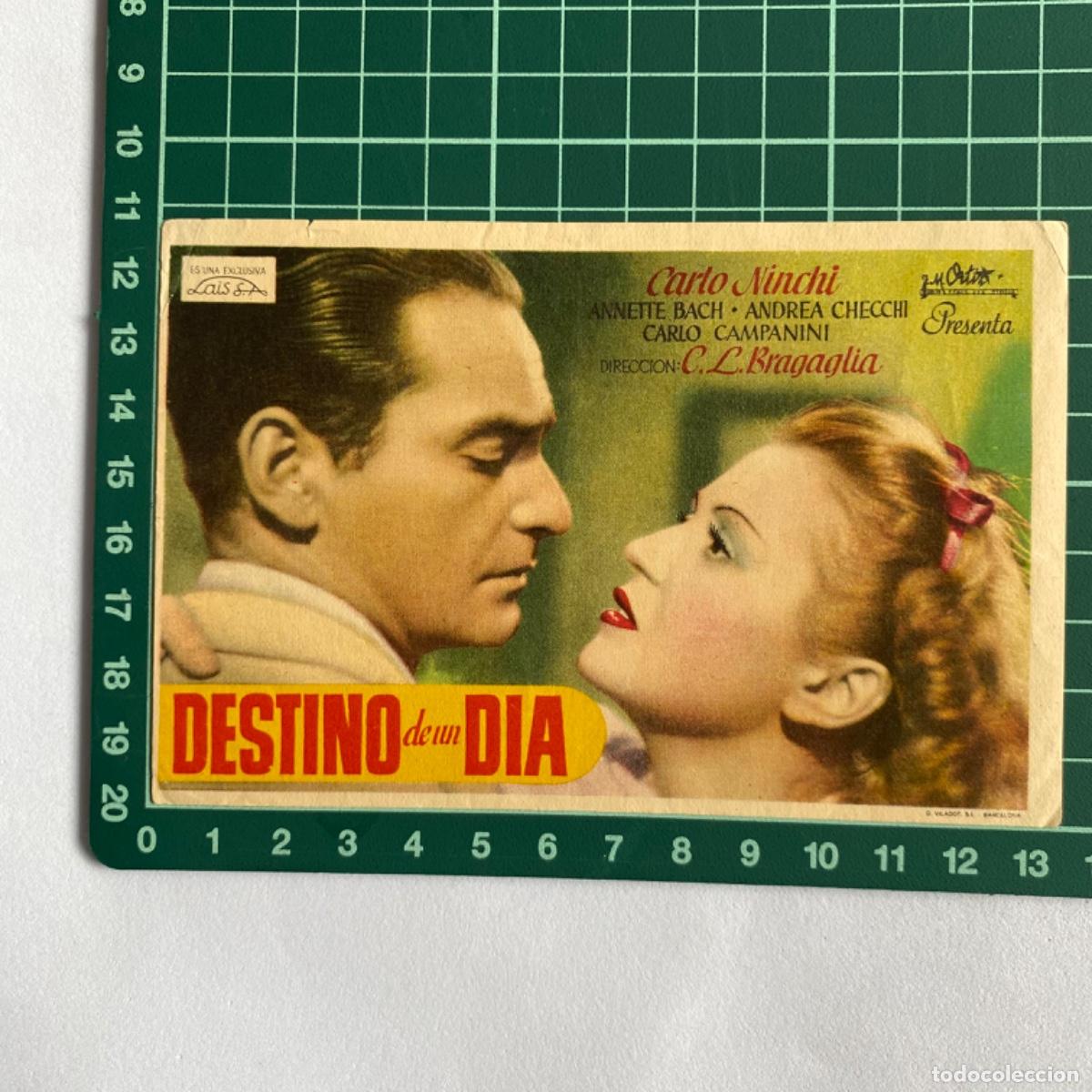  Flyers Publicitaires de films Anciens: folleto de mano programa de cine pelicula Destino de un dia