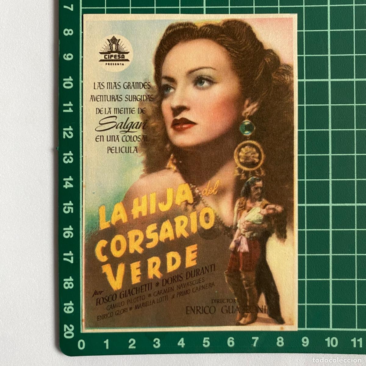 Cine: folleto de mano programa de cine pelicula La hija del corsario verde