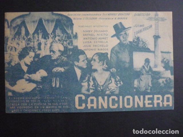 Cine: CANCIONERA PROGRAMA DE MANO SIN PUBLICIDAD - Foto 2