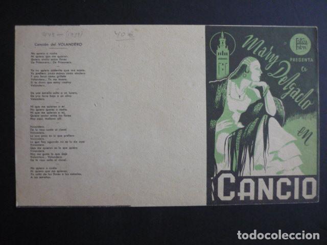 Cine: CANCIONERA PROGRAMA DE MANO SIN PUBLICIDAD - Foto 1
