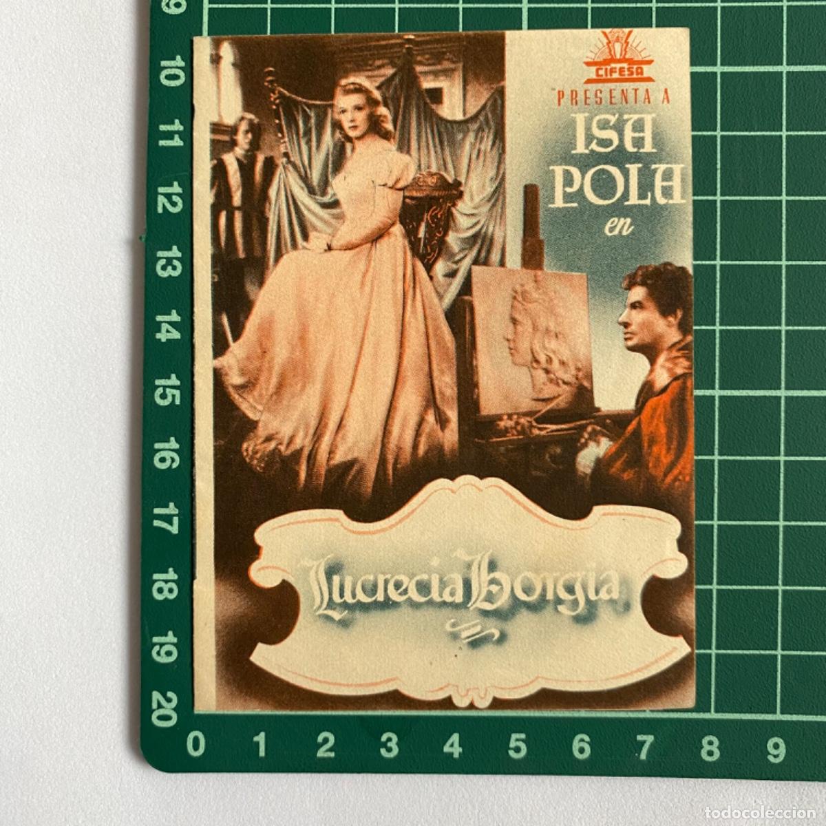  Foglietti di film di film antichi di cinema: folleto de mano programa de cine pelicula Lucrecia Borgia