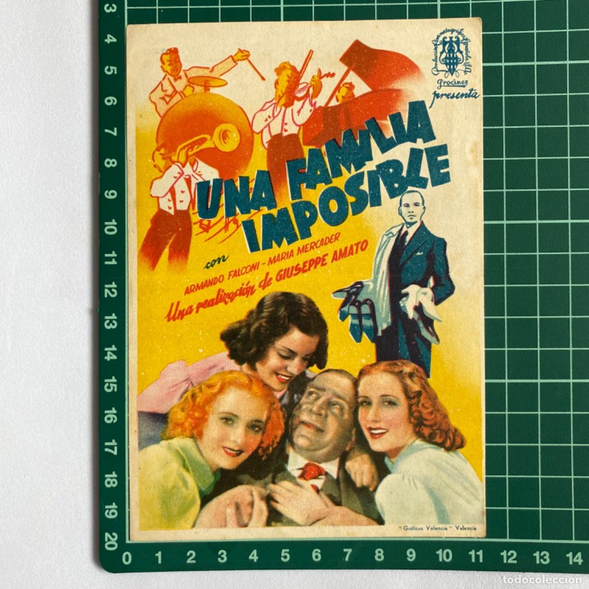  Foglietti di film di film antichi di cinema: folleto de mano programa de cine pelicula Una familia imposible