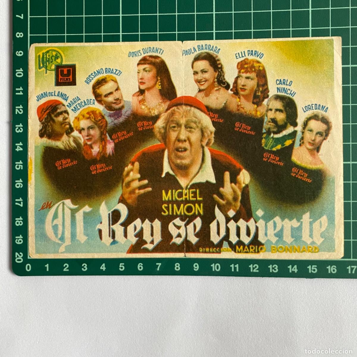  Foglietti di film di film antichi di cinema: folleto de mano programa de cine pelicula El rey se divierte Cine echegaray