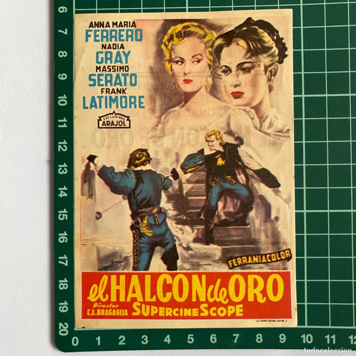  Foglietti di film di film antichi di cinema: folleto de mano programa de cine pelicula El halcon de oro 1959 Rialto