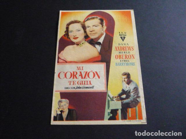 Cine: MI CORAZON TE GRITA PROGRAMA DE MANO CON PUBLICIDAD CINE CAPITOL CACERES - Foto 1