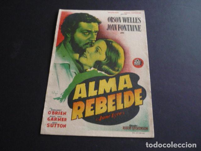 Cine: ALMA REBELDE PROGRAMA DE MANO SIN PUBLICIDAD - Foto 1