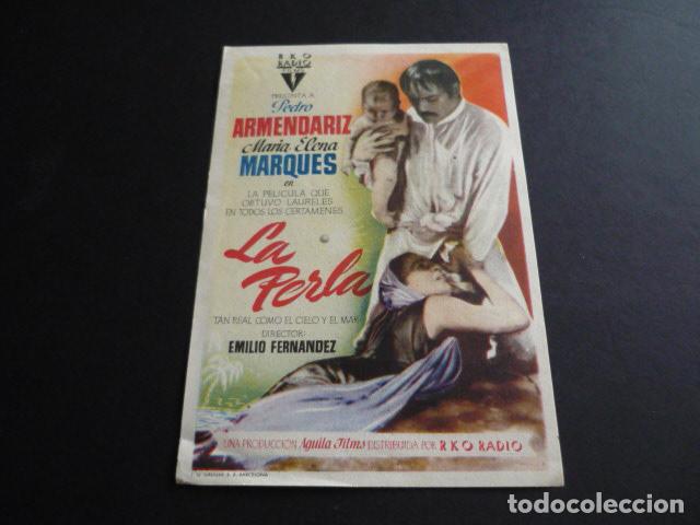 Cine: LA PERLA PROGRAMA DE MANO CON PUBLICIDAD CINE CAPITOL CACERES - Foto 1