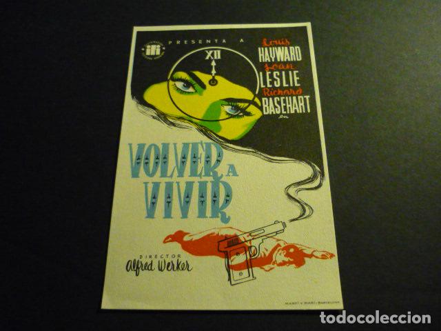 Cine: VOLVER A VIVIR PROGRAMA DE CINE SIN PUBLICIDAD - Foto 1