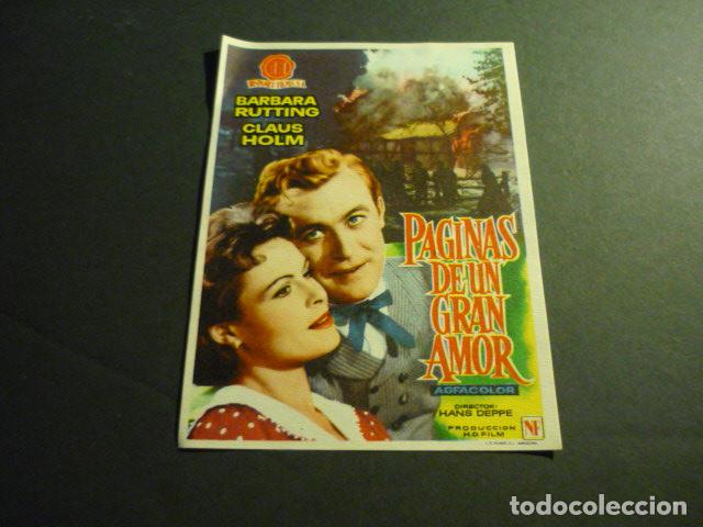 Cine: PAGINAS DE UN GRAN AMOR PROGRAMA DE CINE SIN PUBLICIDAD - Foto 1