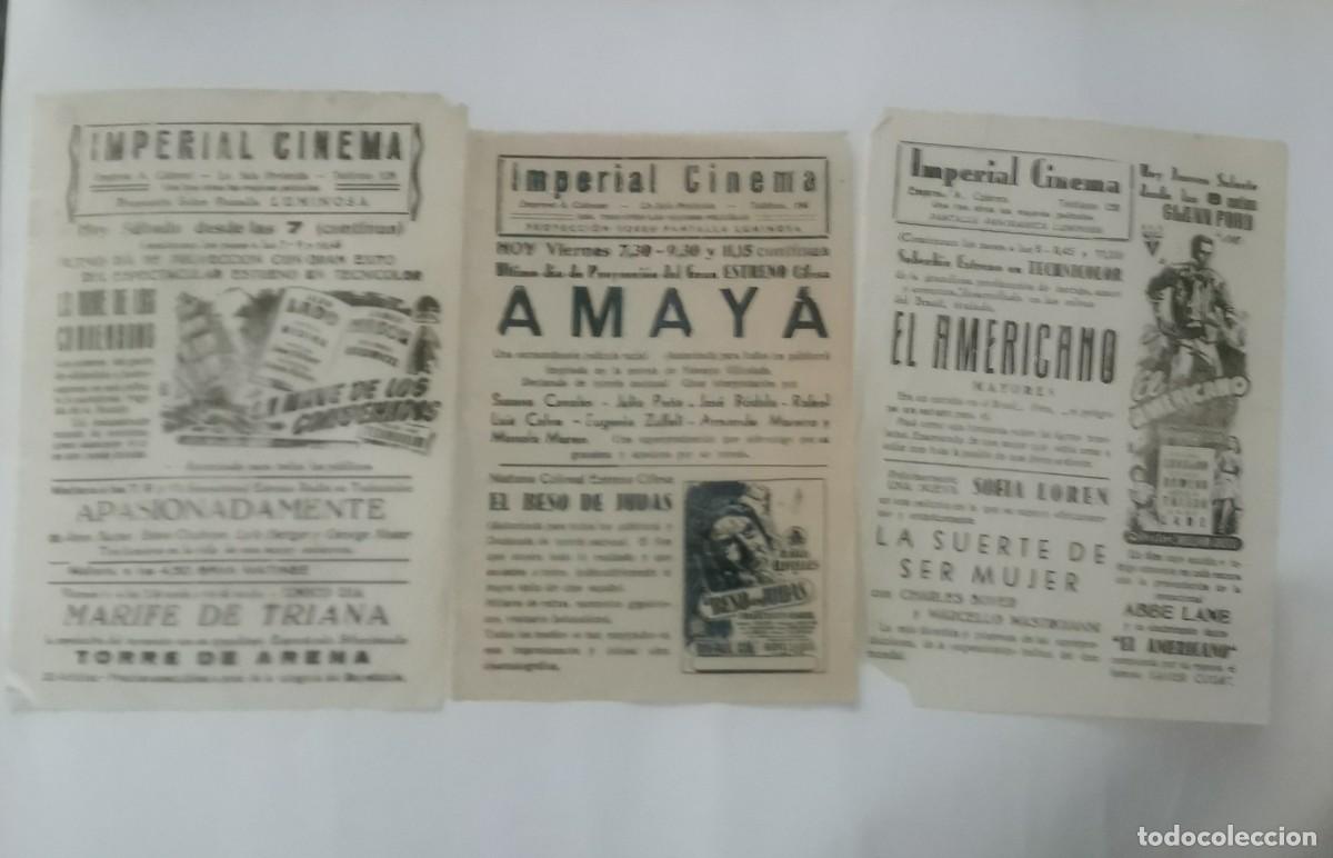 Cine: LOTE DE 3 PROGRAMAS DE CINE LOCAL - Foto 1