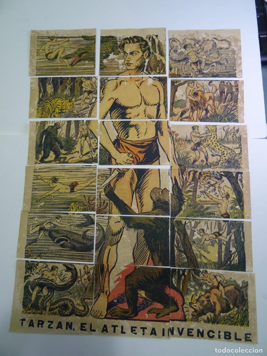 Cine: (M) CROMOS / PROGRAMA DE CINE ? - TARZ&Aacute;N ATLETA INVENCIBLE - COMPLETO, ORIGINAL - Foto 1