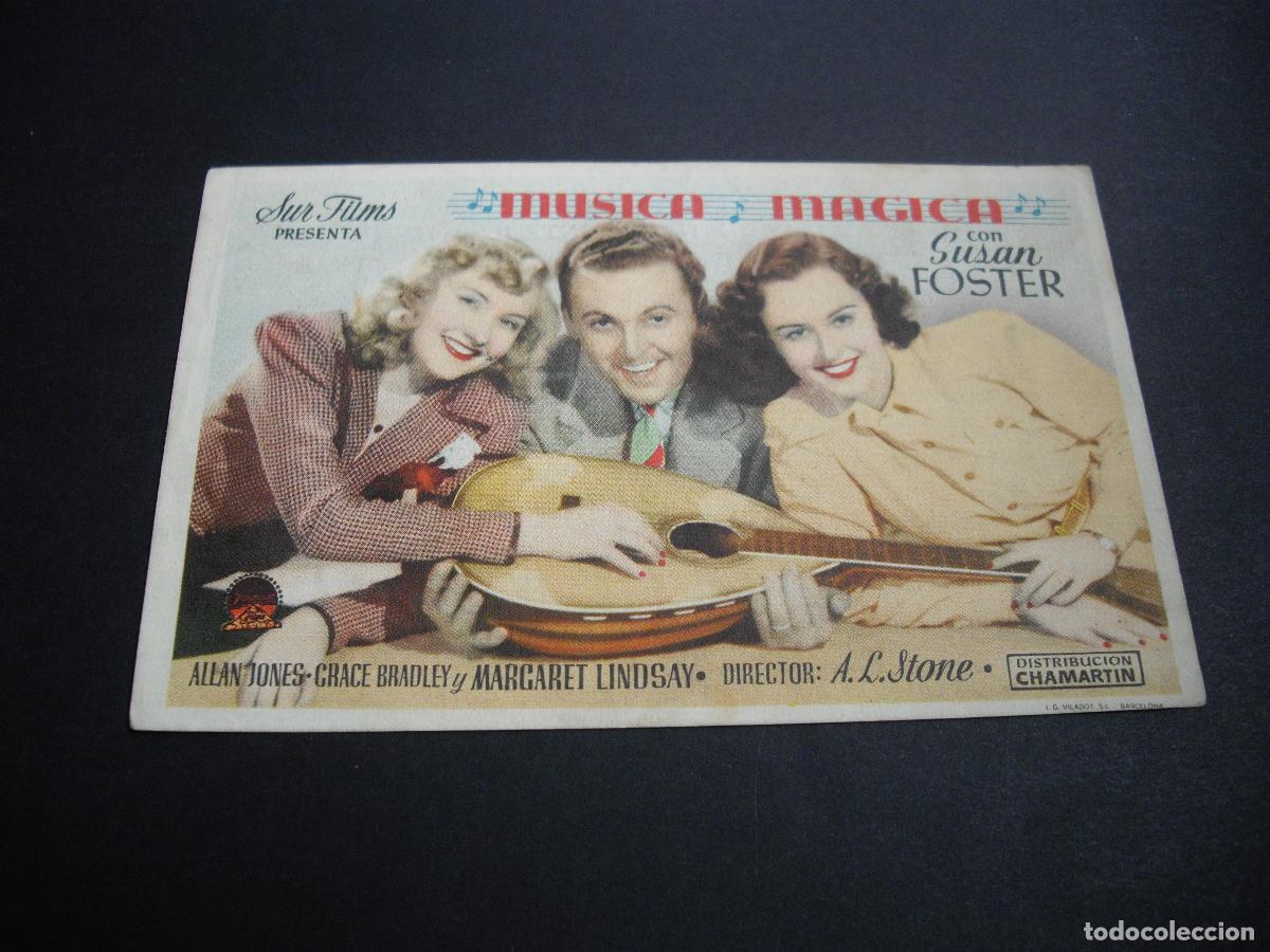 Kino: MUSICA MAGICA PROGRAMA DE MANO CON PUBLICIDAD MARIA CRISTINA TEATRO GIJON ASTURIAS