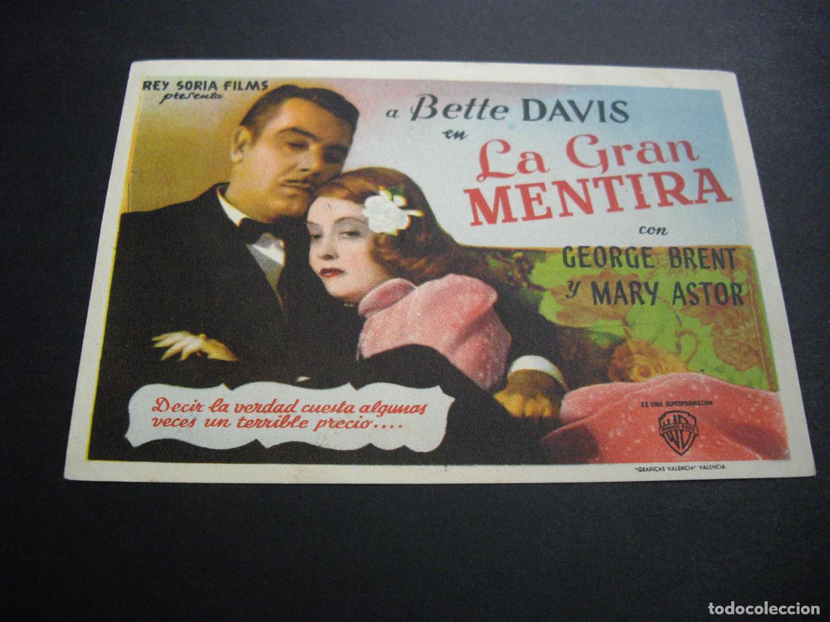 Cine: LA GRAN MENTIRA PROGRAMA DE MANO SIN PUBLICIDAD - Foto 1
