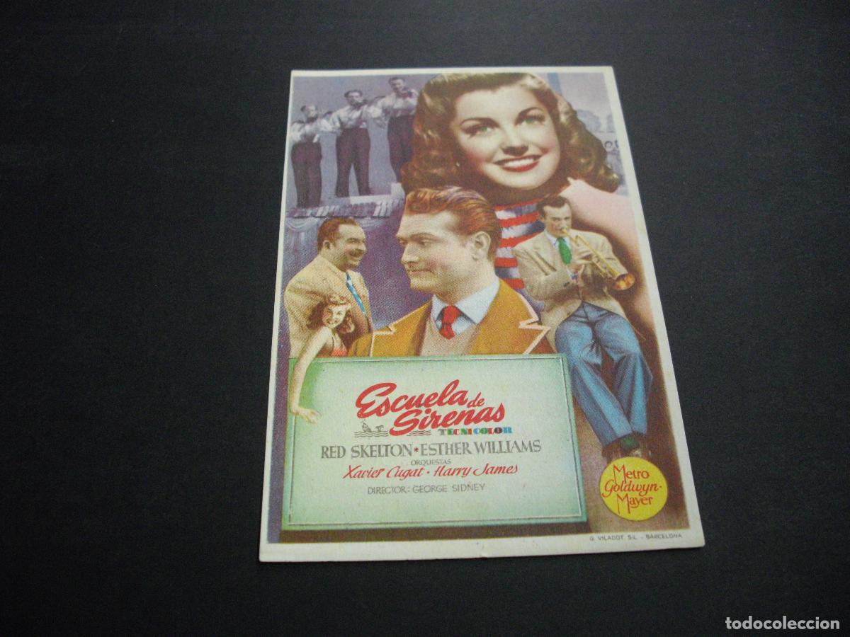 Cine: ESCUELA DE SIRENAS PROGRAMA DE MANO CON PUBLICIDAD CINE WINDSOR - Foto 1
