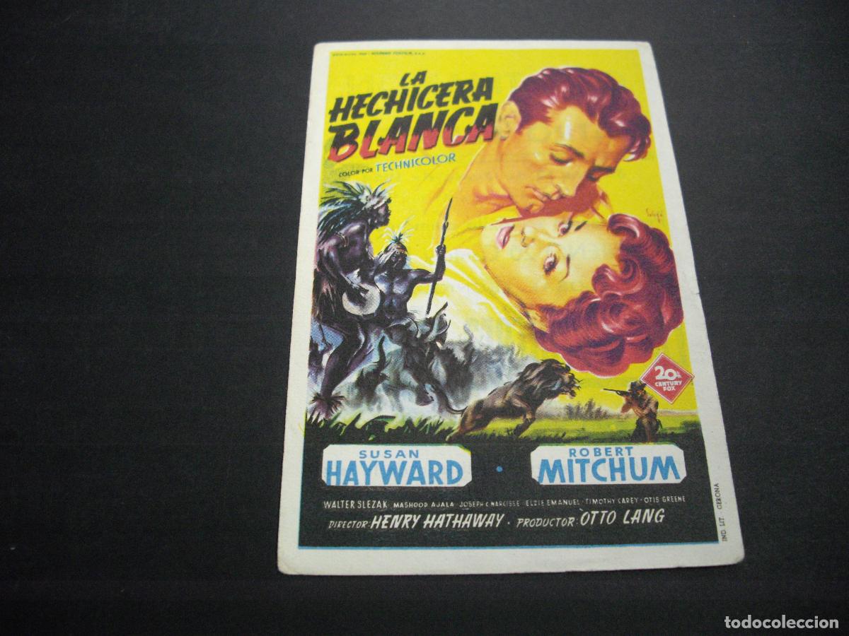 Kino: LA HECHICERA BLANCA PROGRAMA DE MANO CON PUBLICIDAD CINE TRIANON LEON