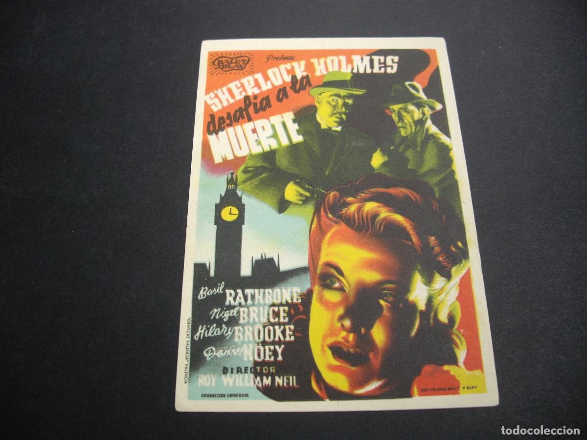 Kino: SHERLOCK HOLMES DESAFIA A LA MUERTE PROGRAMA DE MANO SIN PUBLICIDAD