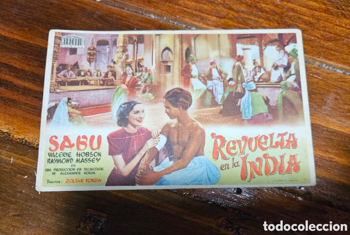 Cine: Revuelta en la India - Folleto de mano - Foto 1