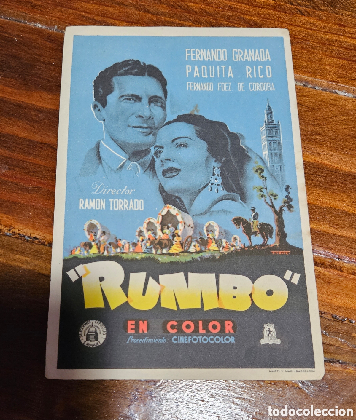 Cine: &rdquo;Rumbo&rdquo; - Folleto de cine - Foto 1