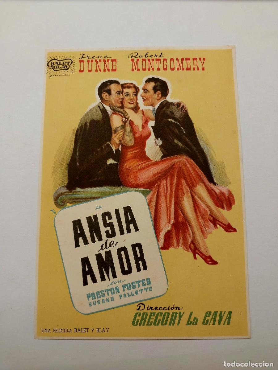 Cine: Ansia de Amor 1941 Sin publicidad - Foto 1