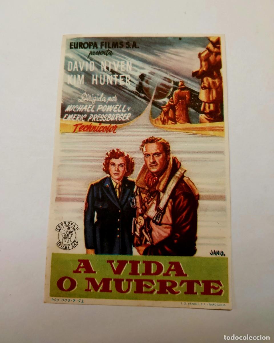Cinema: A Vida o Muerte David Niven 1946 Sin publicidad