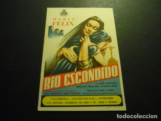 Cine: RIO ESCONDIDO PROGRAMA DE MANO SIN PUBLICIDAD - Foto 1