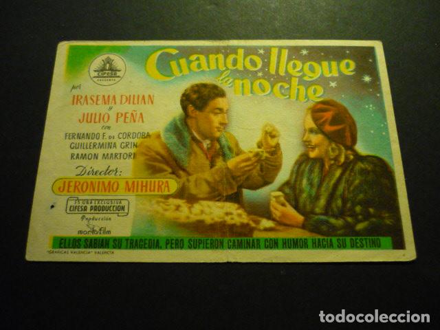 Cine: CUANDO LLEGUE LA NOCHE PROGRAMA DE MANO SIN PUBLICIDAD - Foto 1